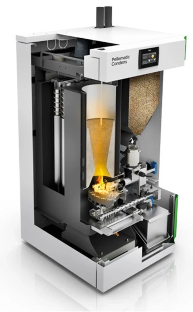 Pelletsheizung mit Brennwerttechnik